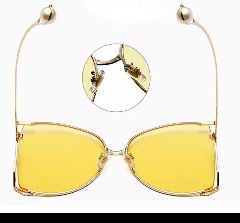 Thumbnail: Retro Pear Bead Hollow Glasses