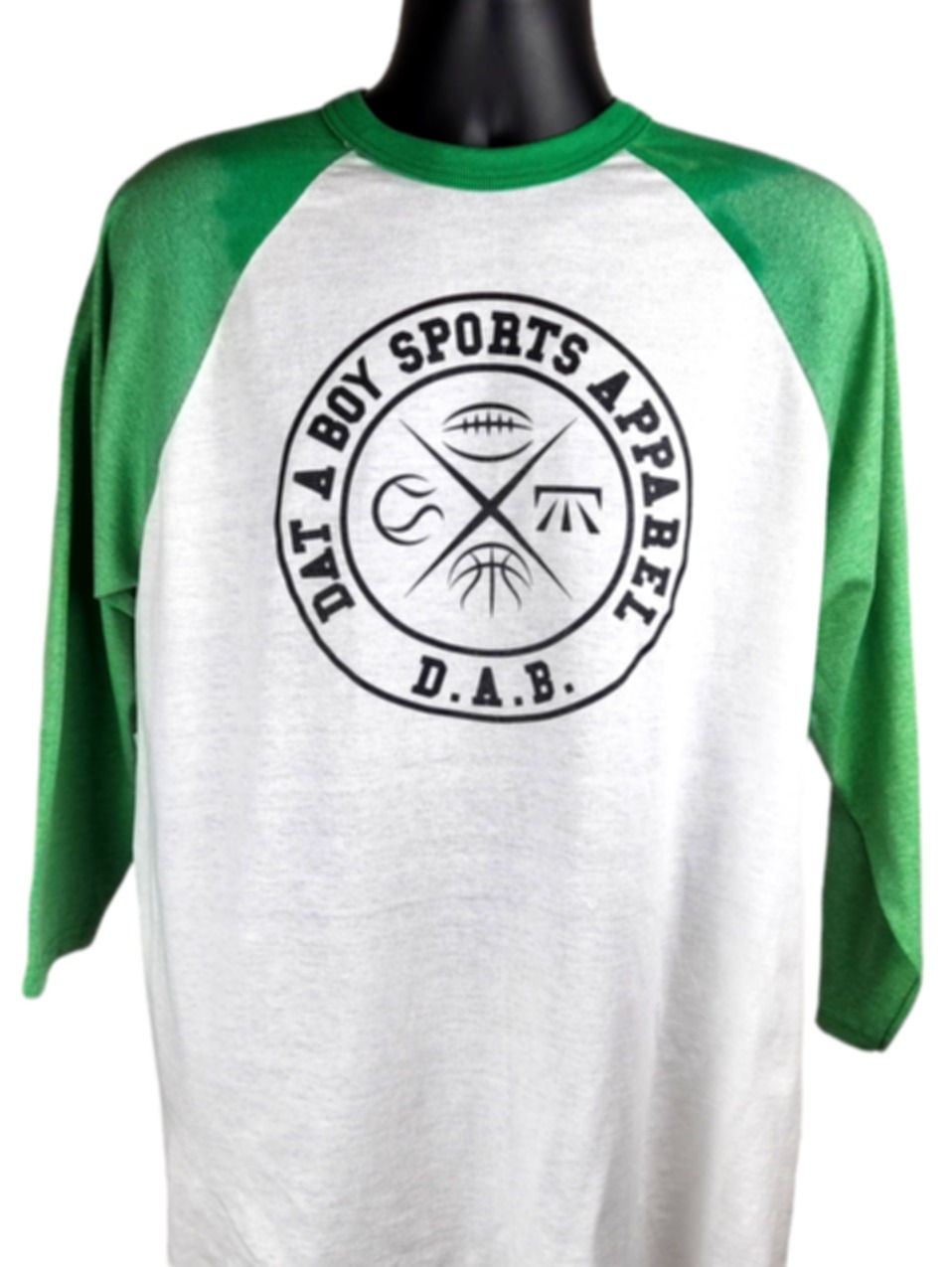 Thumbnail: DAT A BOY™ "ONE of A KIND" Hand-Stained (Sleeve only) Raglan Baseball Jersey