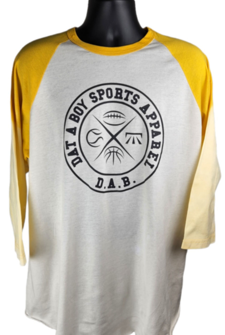 Thumbnail: DAT A BOY™ "ONE of A KIND" Hand-Stained (Sleeve only) Raglan Baseball Jersey
