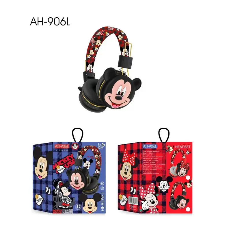 Thumbnail: Cartoon Mickey Minnie Bluetooth Headsets Game Doodle Wireless Headphones Earphon
