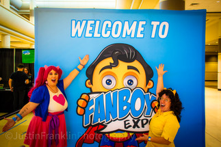 two friends at comic con