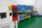 Testing table with UV light testing machine in frame