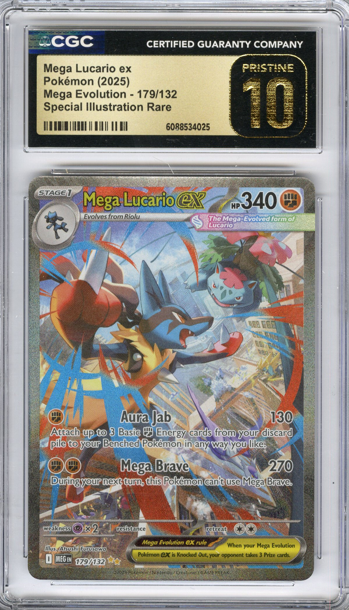 MEGA LUCARIO, SPECIAL ILLUSTRATION RARE, MEGA EVOLUTION, CGC 10 (PRISTINE)
