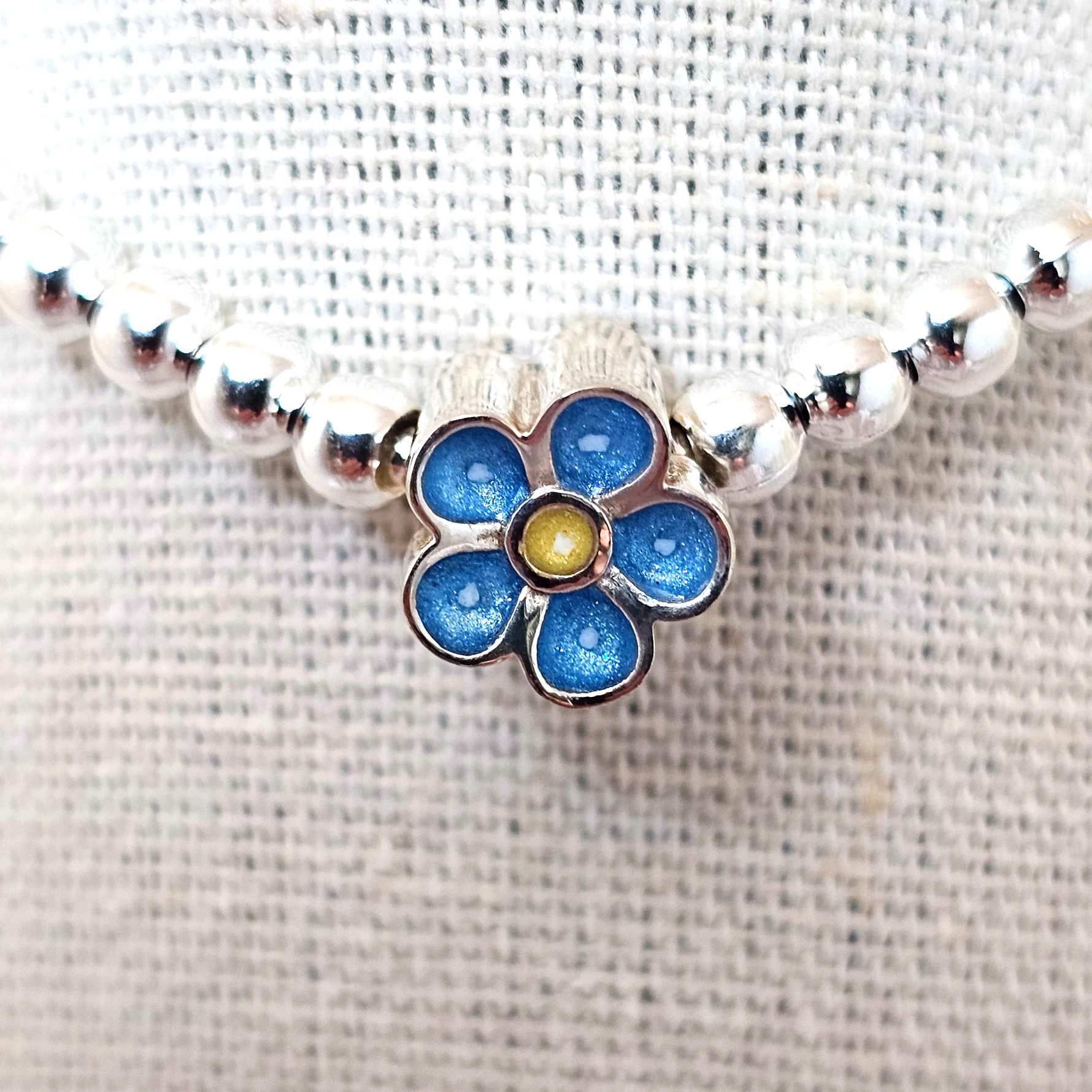 Forget-Me-Not Blue Bracelet Charm