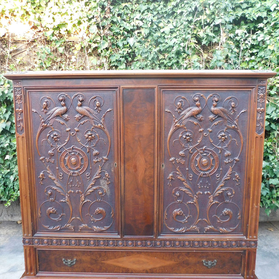 Thumbnail: Antique Flora Carved Chest