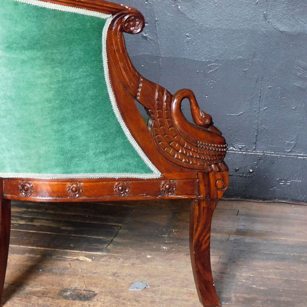 Thumbnail: Antique Cygne (Swan) Mohair Settee