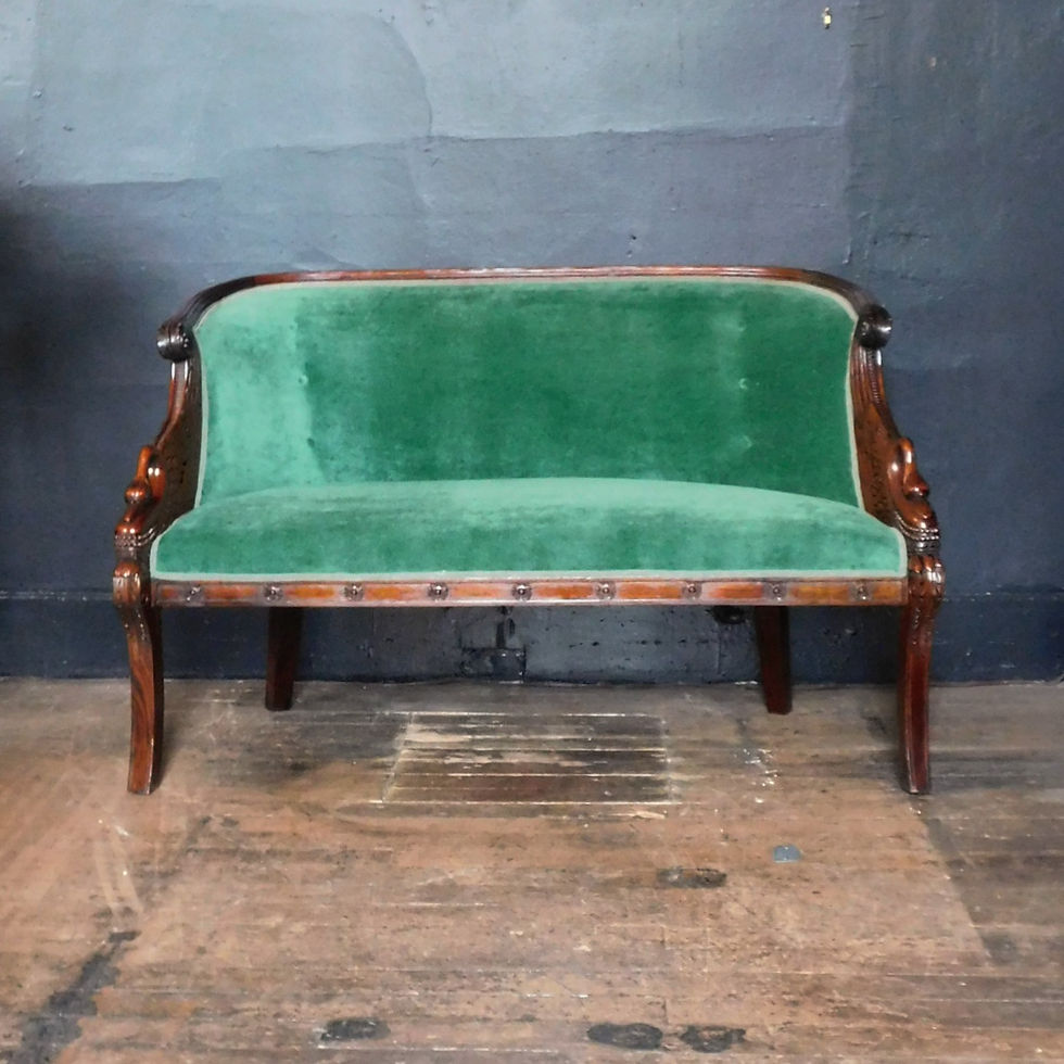 Thumbnail: Antique Cygne (Swan) Mohair Settee