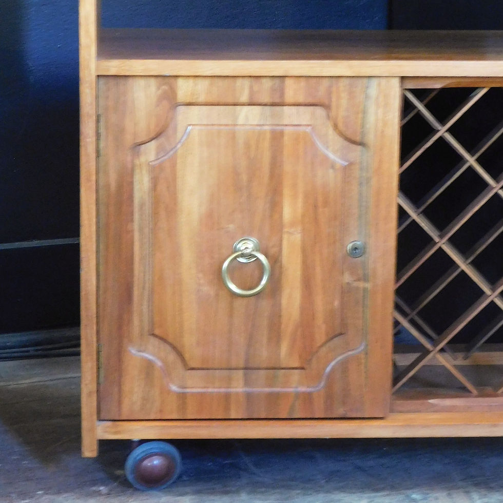 Thumbnail: Mid Century Teak Bart Cart On Castors