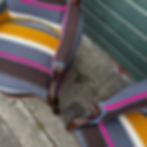 Thumbnail: Antique Striped Upholstered Armchairs ( all new upholstery / set of 2 )