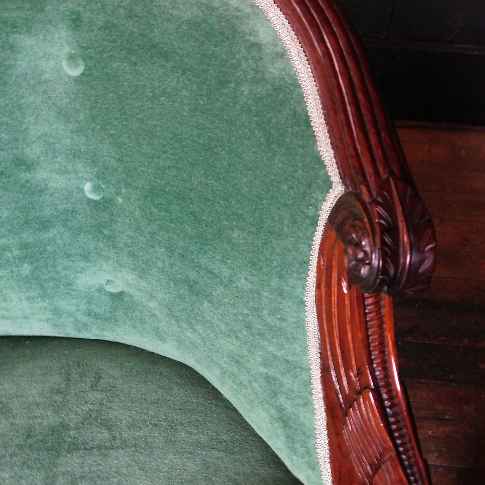 Thumbnail: Antique Cygne (Swan) Mohair Settee