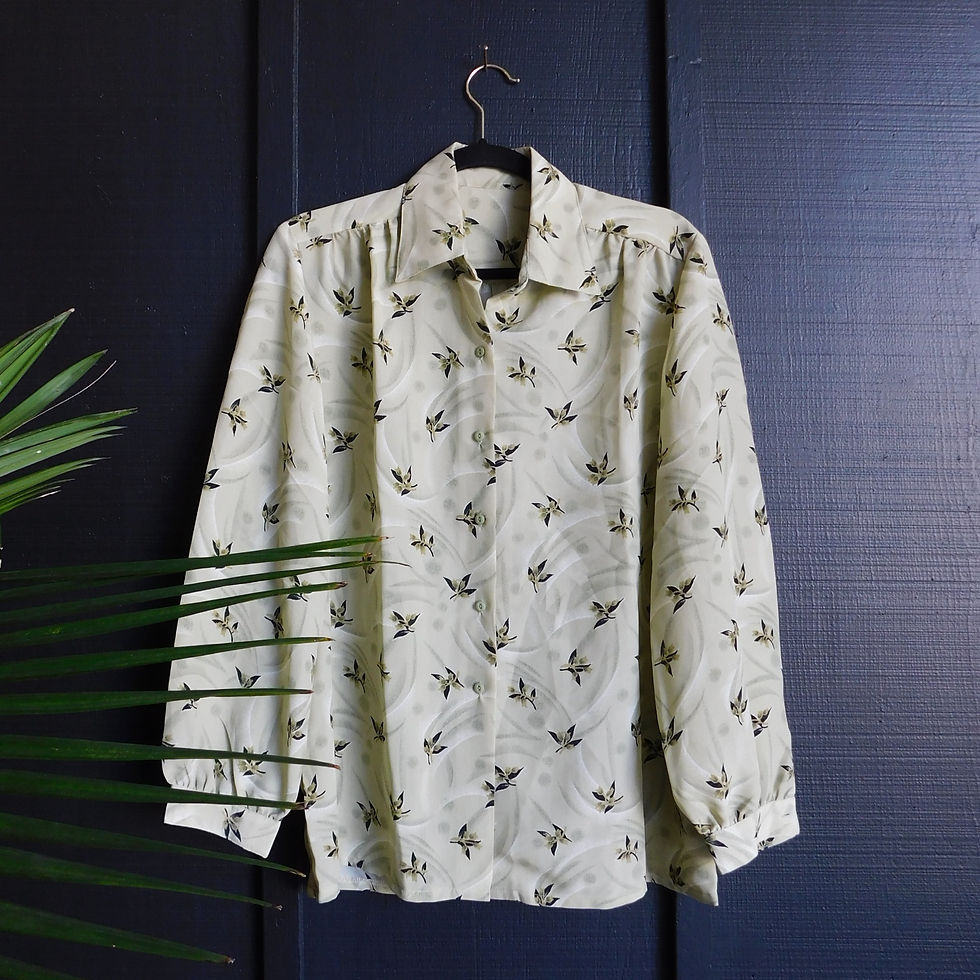 Thumbnail: Celadon Vintage Foliage Blouse
