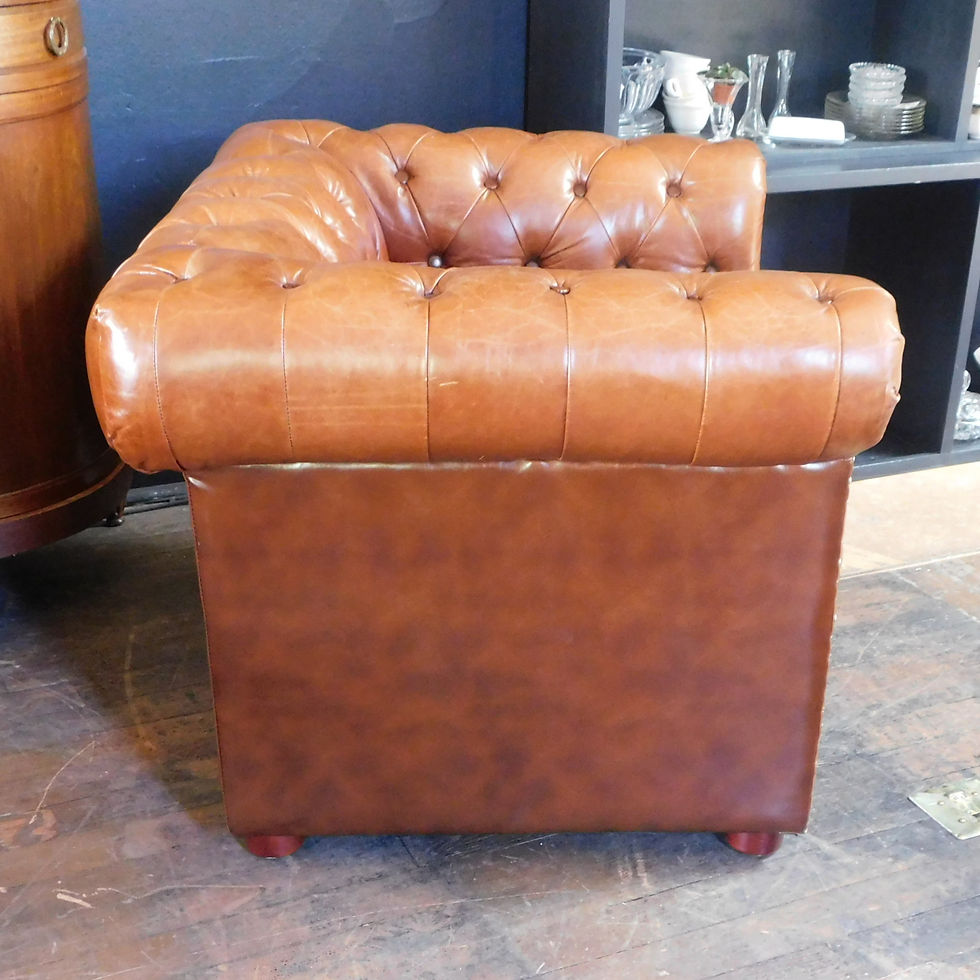 Thumbnail: Genuine Leather Chesterfield Style Club Chair
