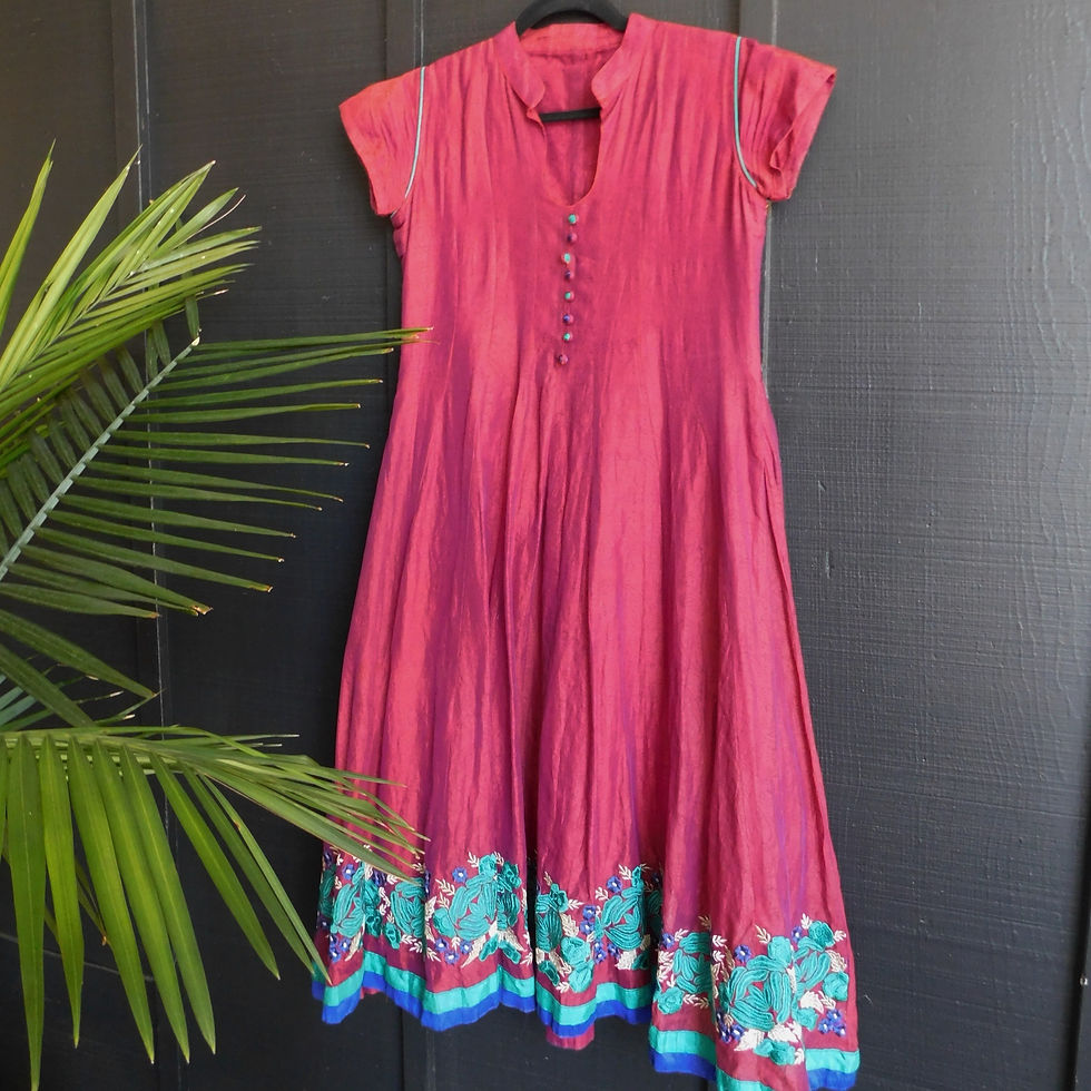 Thumbnail: Vintage Hand Embroidered Dress