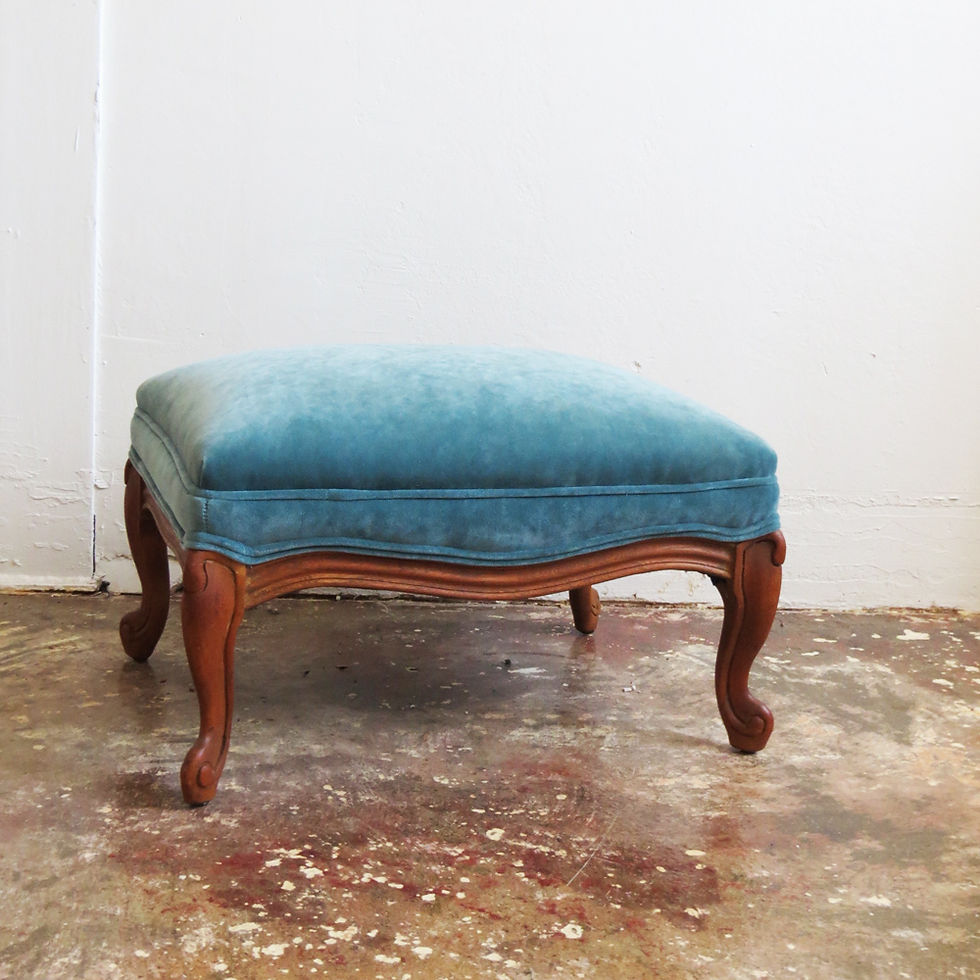 Thumbnail: 'Neptune' Velvet Ottoman