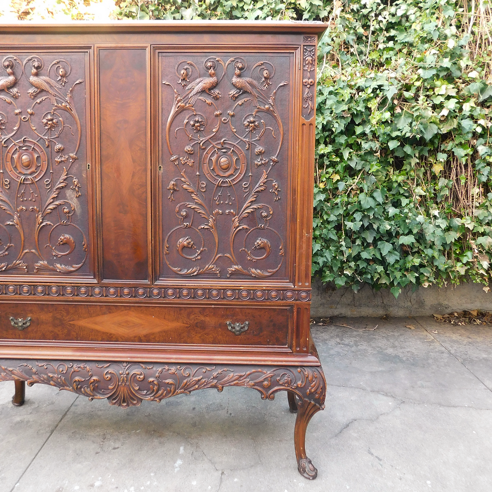 Thumbnail: Antique Flora Carved Chest