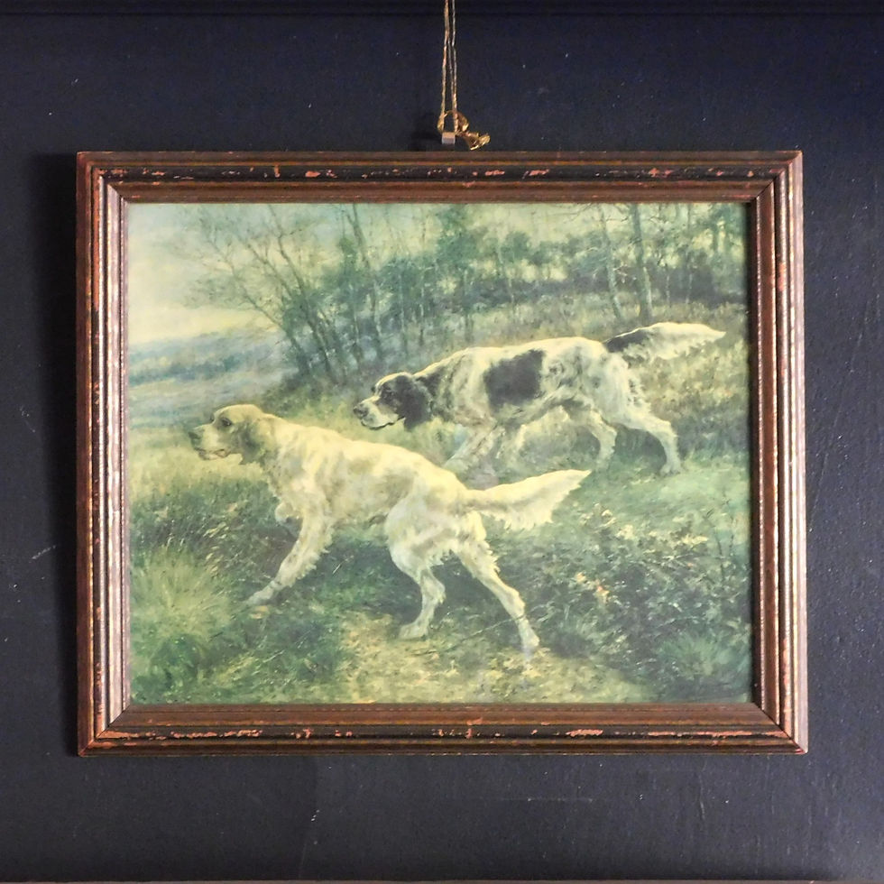 Vintage Framed Print Dogs Hunting