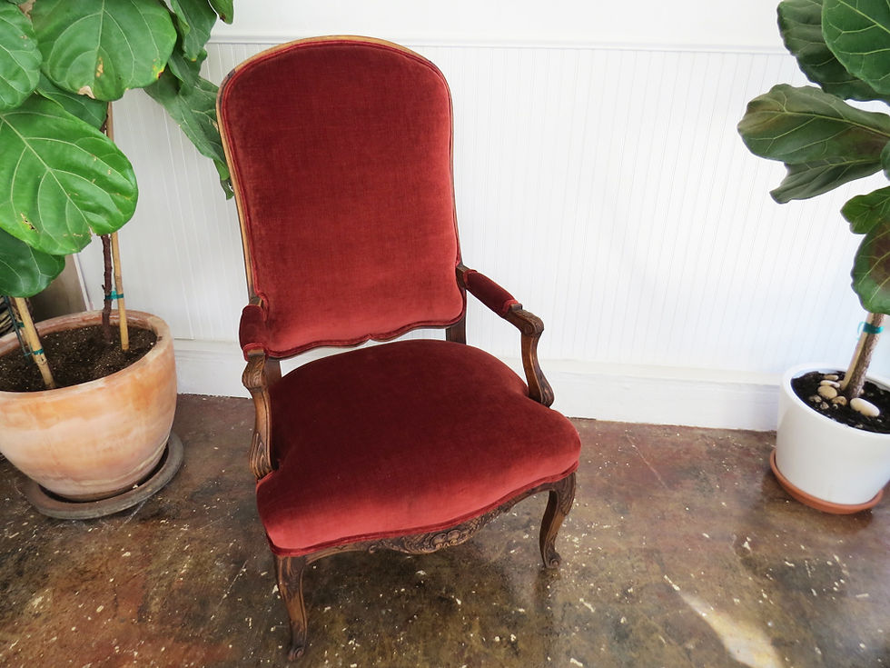 Thumbnail: 'Bourdeilles' Velvet Chair