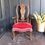 Thumbnail: Rouge Carved Arm Chair With Mohair Fabric (Sold Individually)
