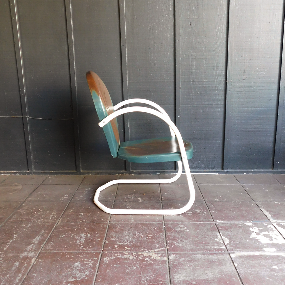 Thumbnail: Retro Patina'd Metal Garden Chairs Newly Sealed (sold individually)