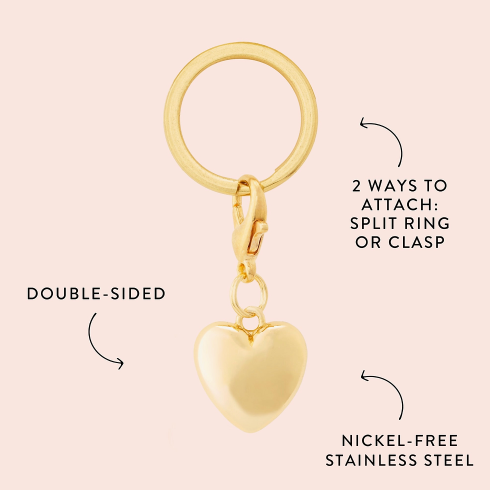 Thumbnail: The Foggy Dog Heart of Gold Collar Charm