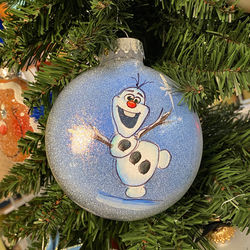 hand painted olaf ornament