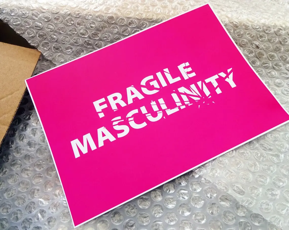 Fragile Masculinity Print - Hot Pink