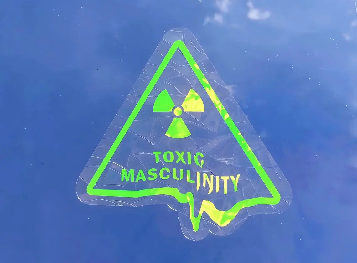 Toxic Masculinity Suncatcher - Feminist Window Decal, Anti-patriarchy