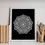 Thumbnail: White Mandala Print - Black and White Intricate Wall Art