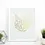 Thumbnail: Geometric Cat Gold Foil Print - Minimal Modern Gold Holographic Metallic Art