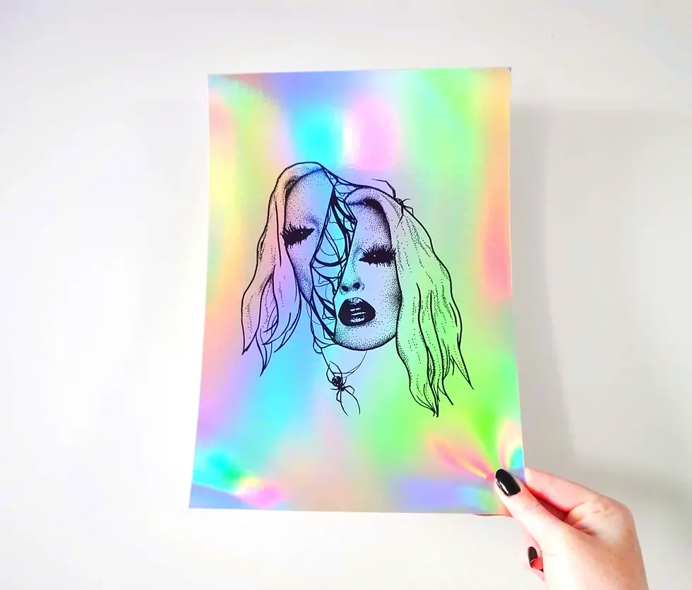Lady Head Print - American Horror Story Limited Edition Fan Art,Surreal Portrait