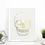 Thumbnail: Continuous Line Skull Gold Foil Print - Minimal Modern Gold Foil