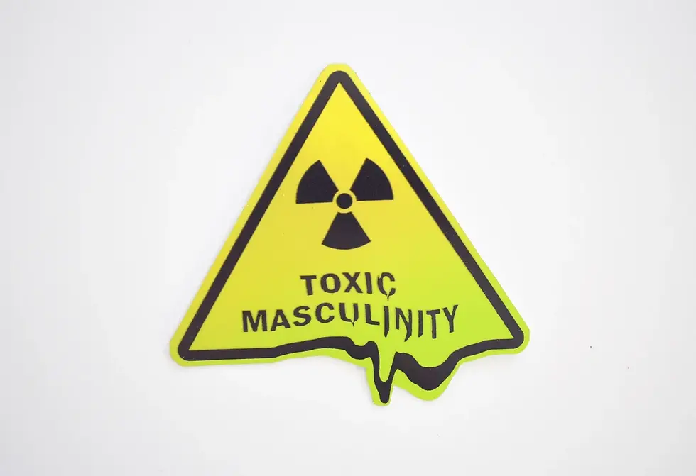 Thumbnail: Toxic Masculinity Sign Sticker - Holographic Yellow