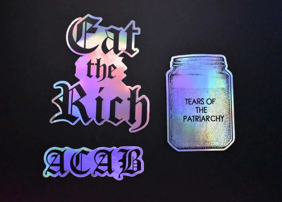Holographic Feminist Sticker Set