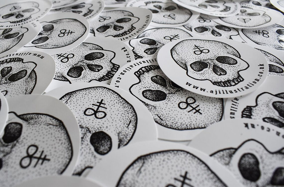 Thumbnail: Illustrated Skull Stickers