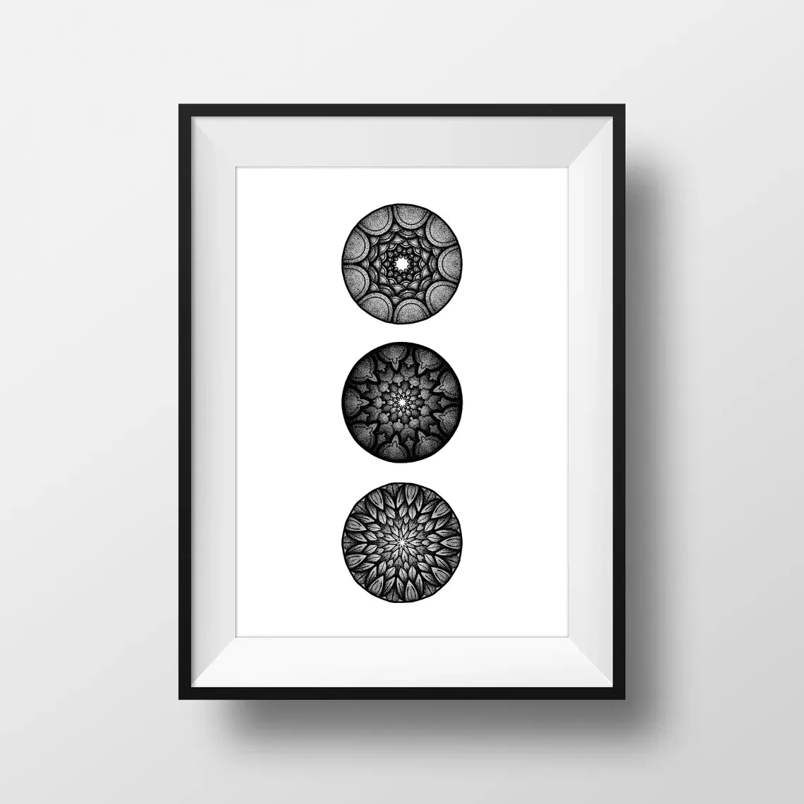 A4 Illustrated Mandala Print