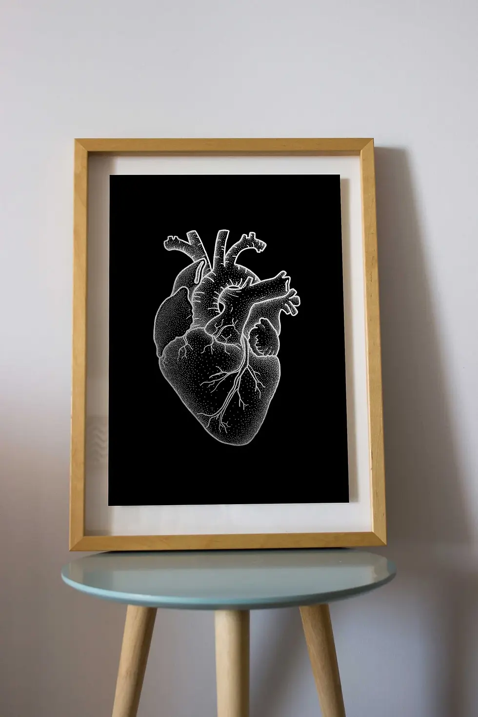 Thumbnail: Anatomical Heart Gold Print - New Home, Tattoo Design