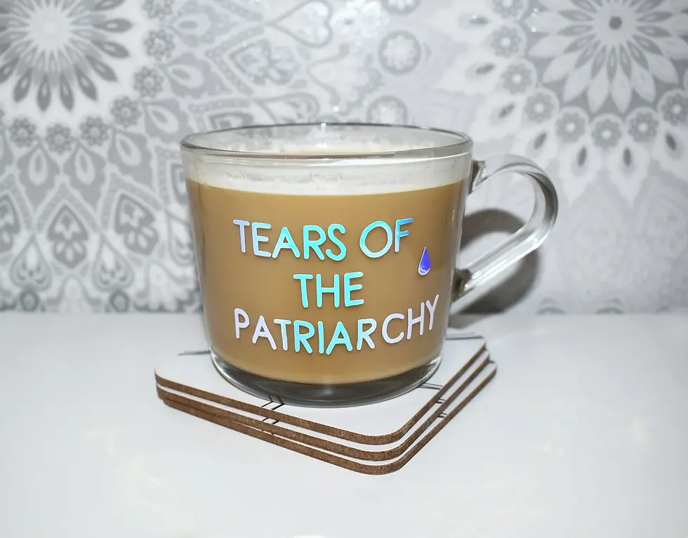 Thumbnail: Tears of the Patriarchy Glass Mug - Holographic