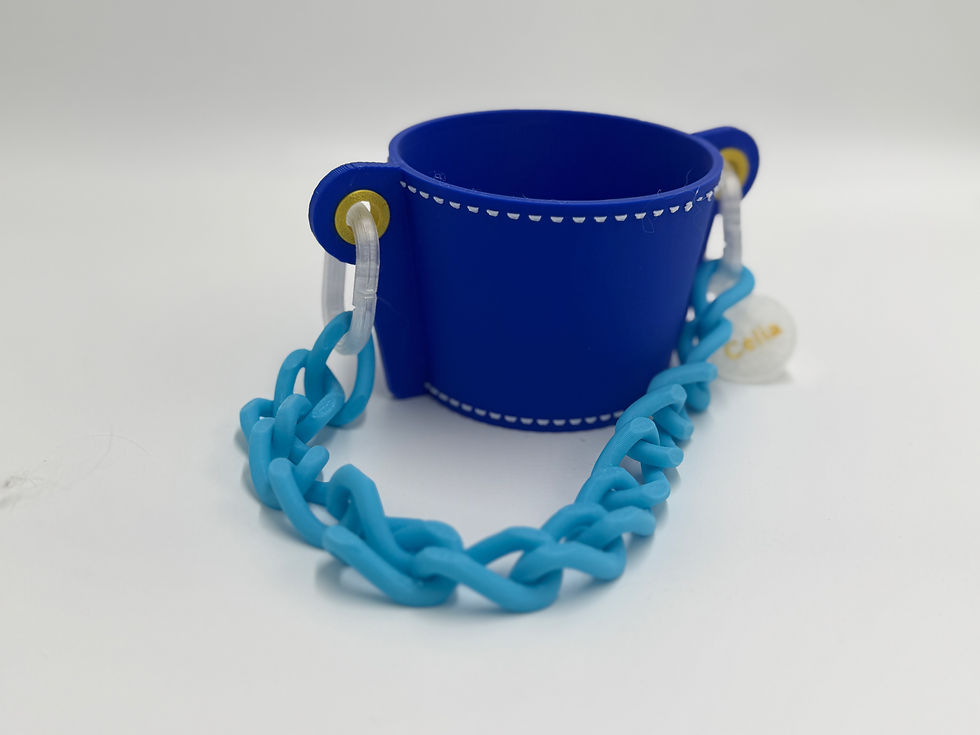 Küçük resim: Customizable Chain Coffee Cup Holder Hand Carrier
