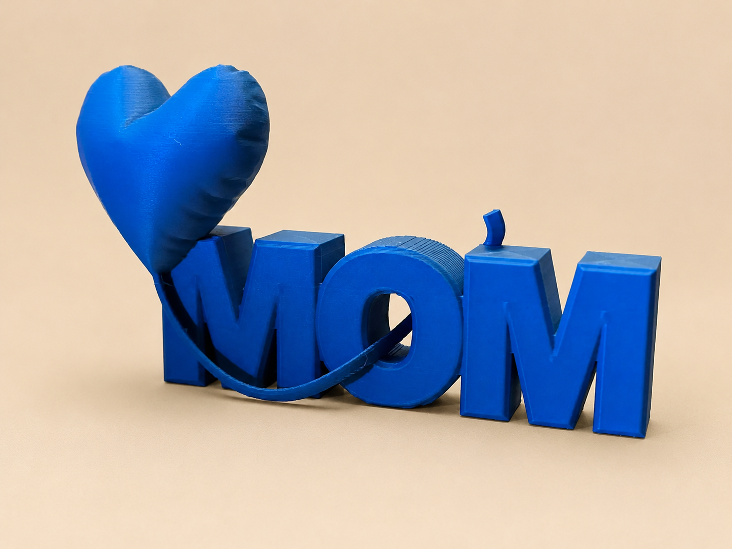 Kalp Balonlu MOM masaüstü Dekor