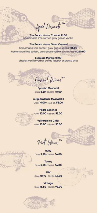 Dessert Menu 2025 • Page 2 • The Beach House Restaurant