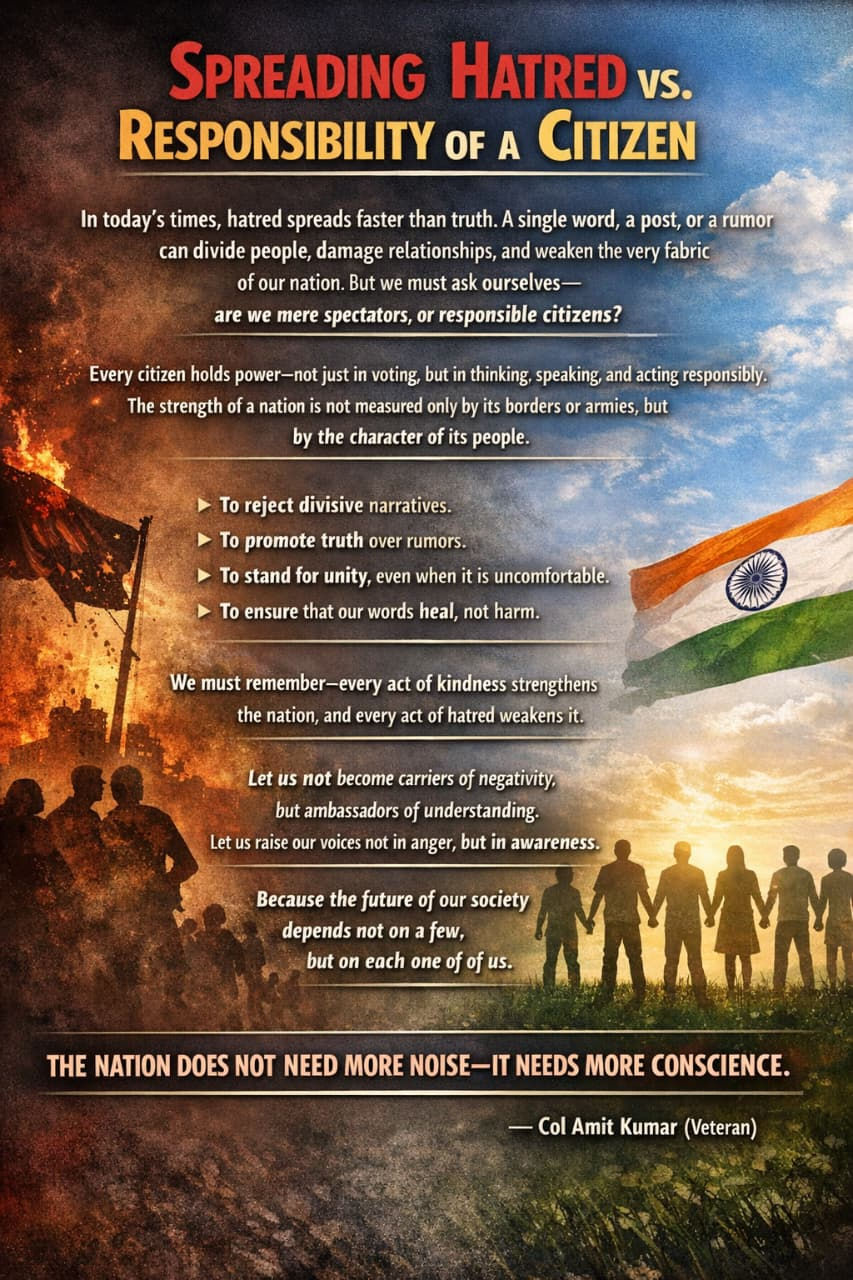 Spreading Hatred vs. Responsibility of a Citizen