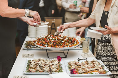 Buffet style appetizers at Ecotrust | Yasmin Khajavi Photography