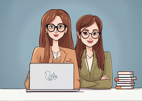 AI Image of 2 Women sitting at a laptop