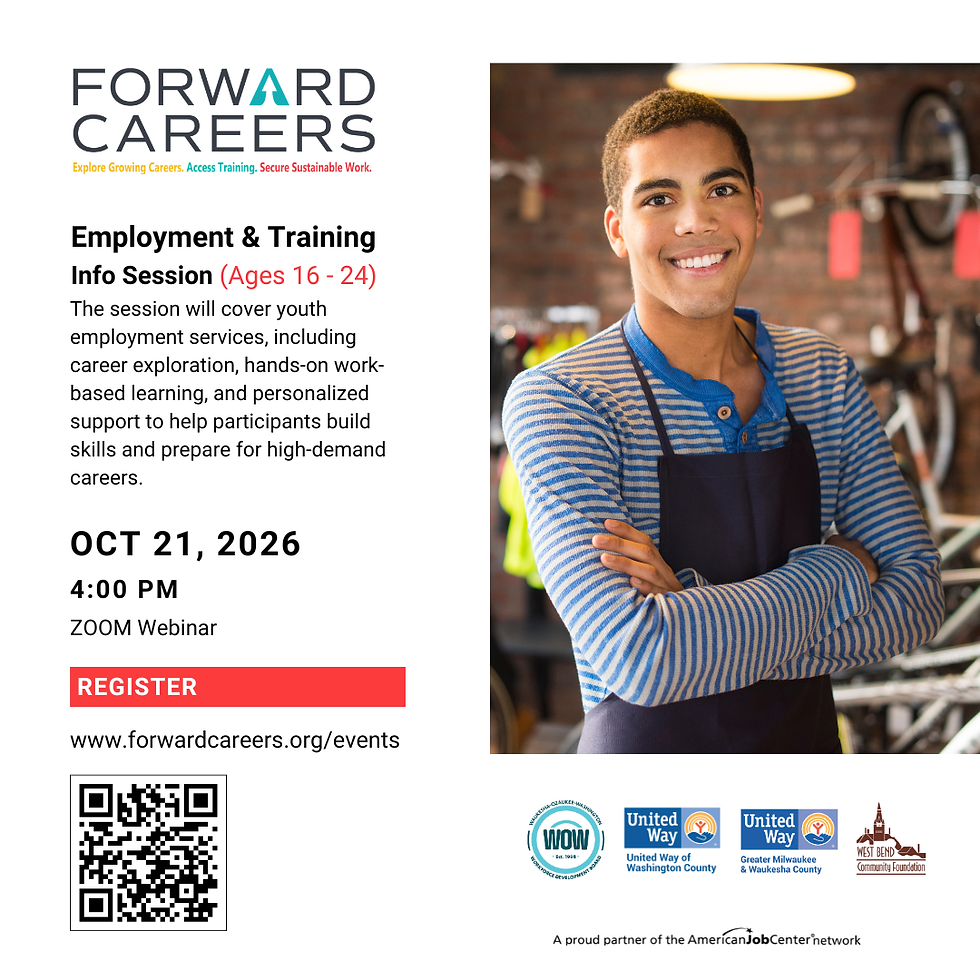 Employment & Training Info Sessions (Ages 16-24)