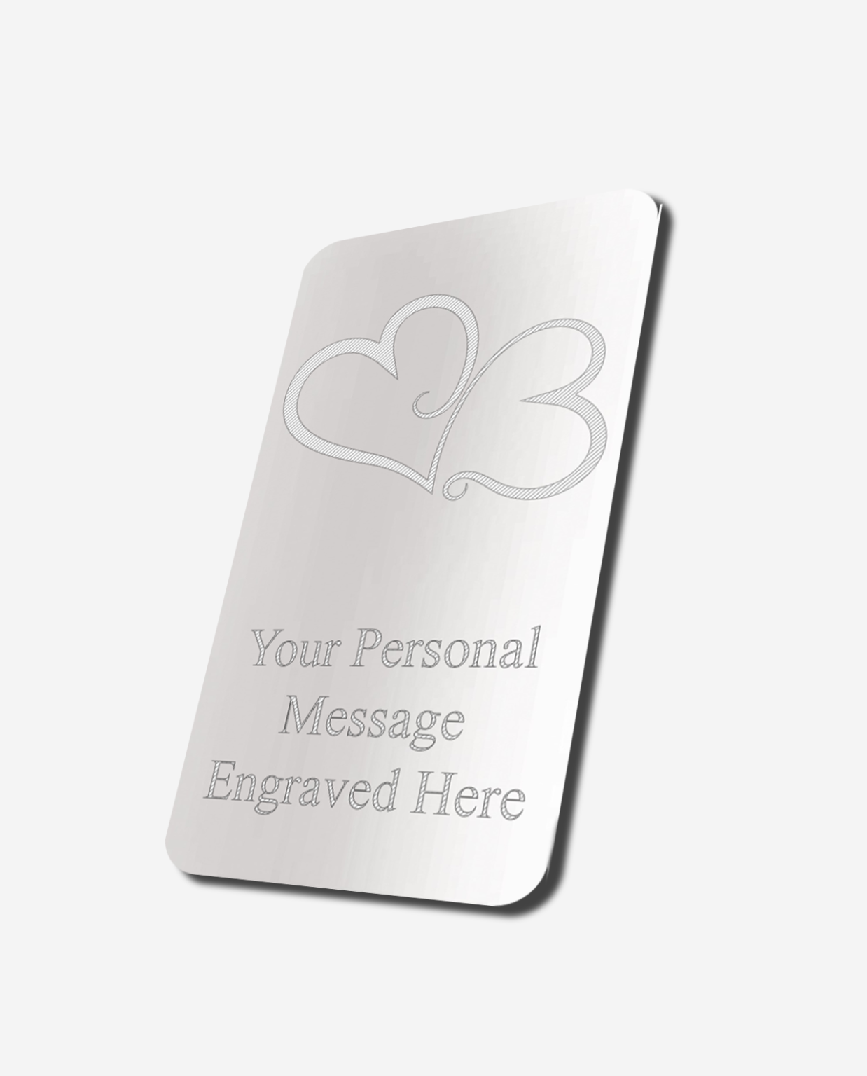 Personalised Engraved Metal Wallet Insert Card | Design 2