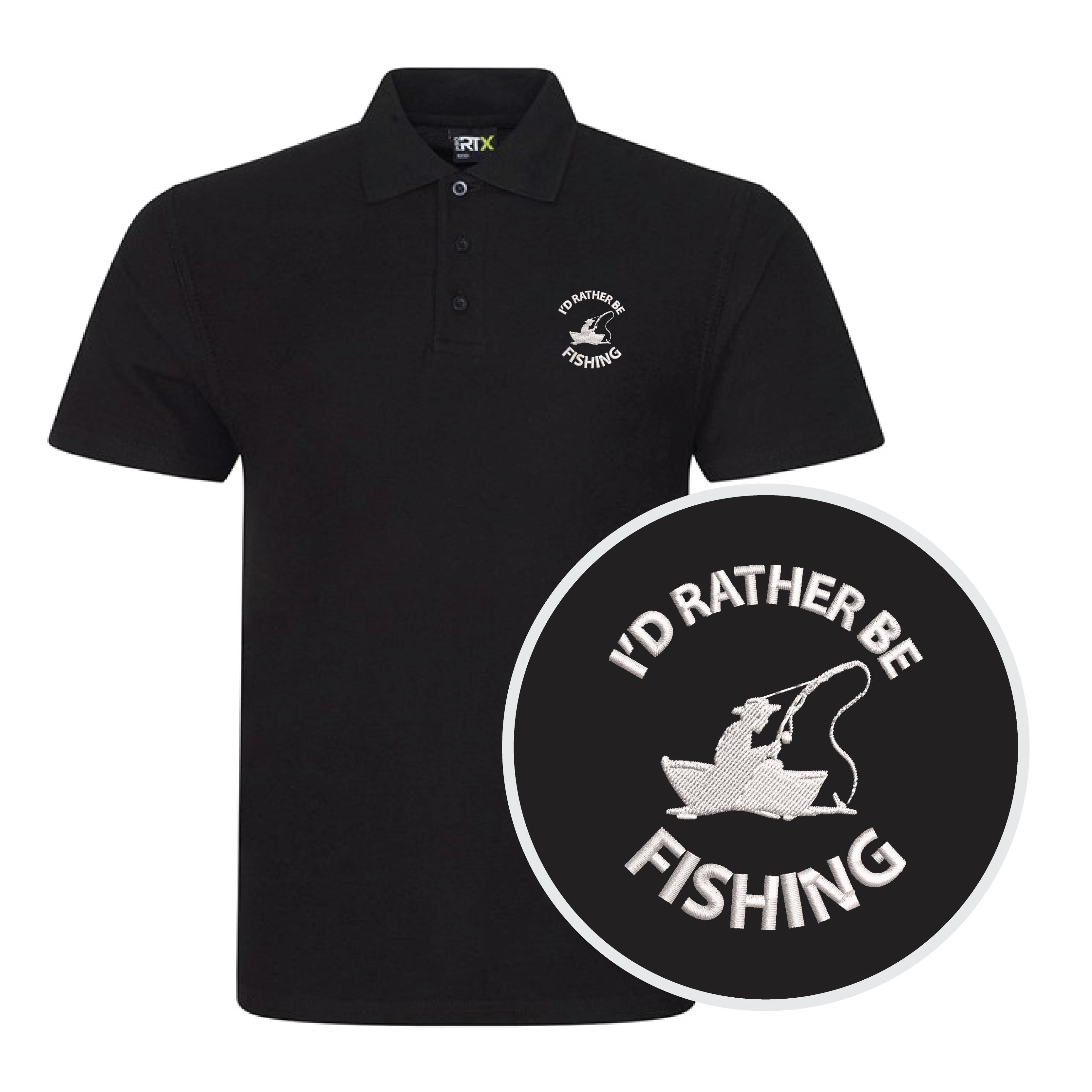 I’d Rather Be Fishing | Embroidered Polo Shirt | Unisex Shirt
