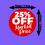 Thumbnail: Percentage Off Glossy Point Of Sale Sticker | Custom Percentage