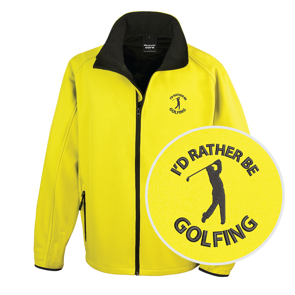Thumbnail: I’d Rather Be Golfing | Embroidered Softshell Jacket