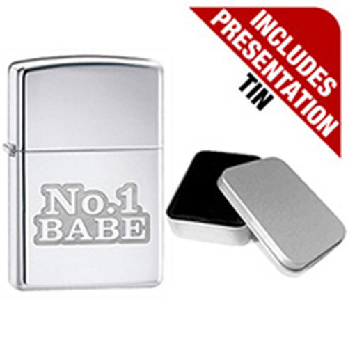 Personalised Engraved Lighter No 1 Babe Metal Memories