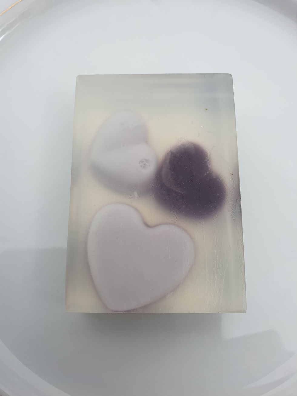 Thumbnail: Lavender Scented Bar Soap with Purple Hearts